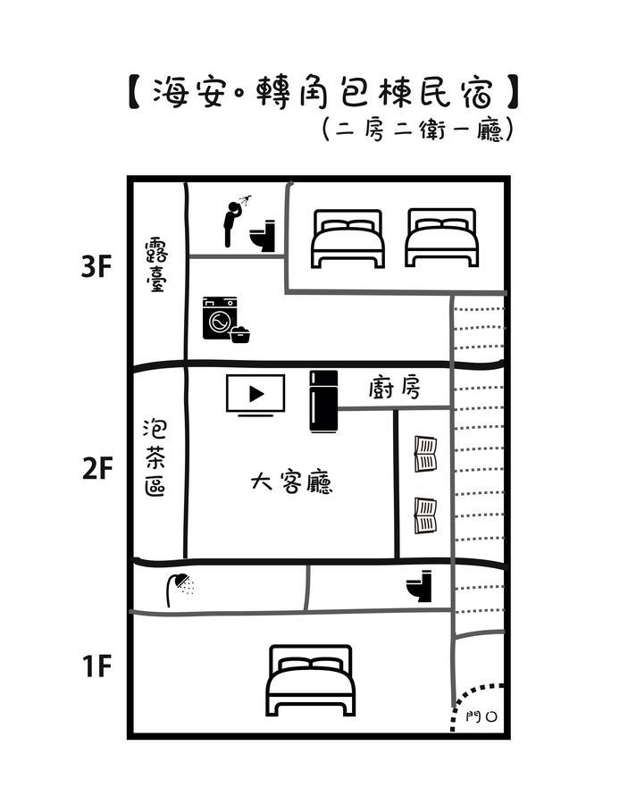 Haian Corner Homestay Tainan Zewnętrze zdjęcie